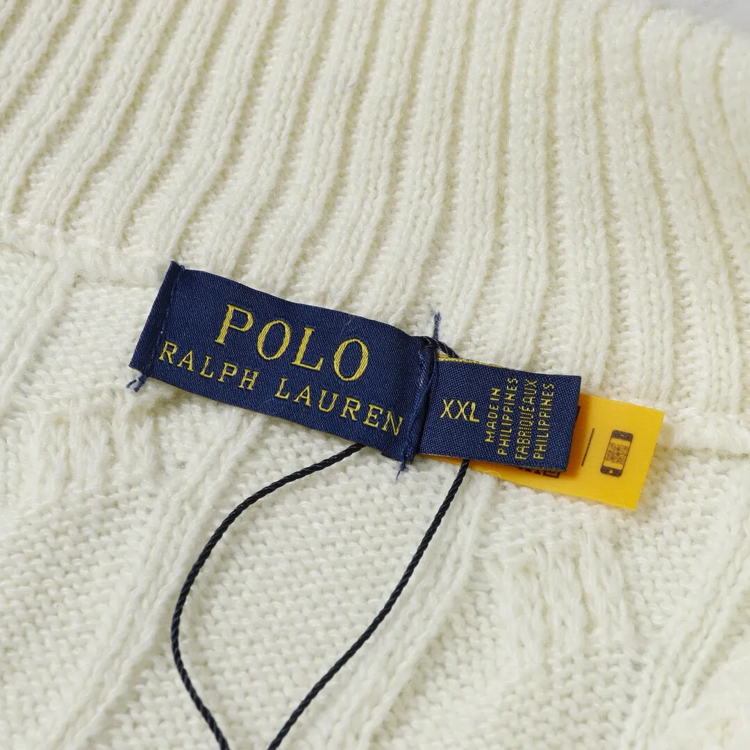 P194 Style number: 603 -Ralph Lauren 24ssRL half-zip long-sleeved sweater with classic war horse logo embroidery on the chest, pullover jacket -The item is made of dyed and spun yarn, purchased from the original version. A full set of customized accessories. Details determine success. A major autumn and winter new style. The item weighs more than 800 grams. It is soft and delicate and does not tie the body. The upper body effect is very nice and has a loose fit. -Color: black, white, gray -Size: S/M/L/XL/2XL